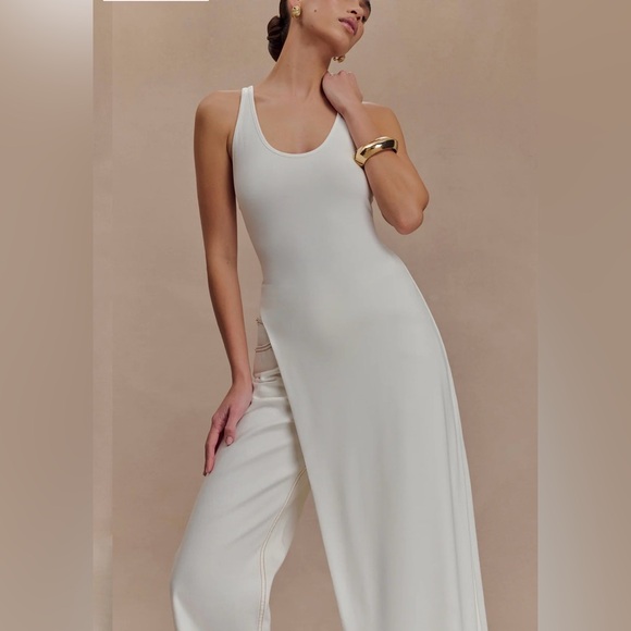 Meshki Pants - Longline Racerback Top - White